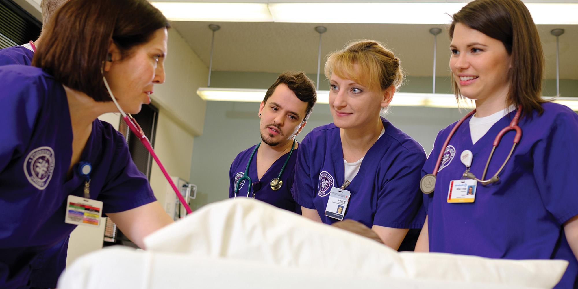 Group Of Nurses In Clinical Training